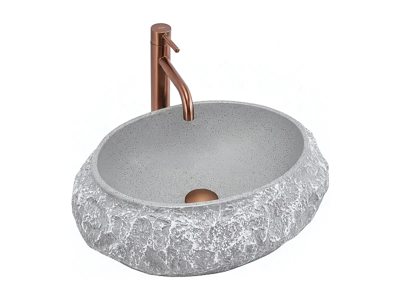 Lavabo Sobre Encimera Rea Mika Gabro Grey
