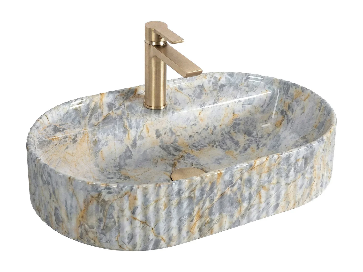 Vasque À Poser Rea Marcela 60 Ruststone Grey