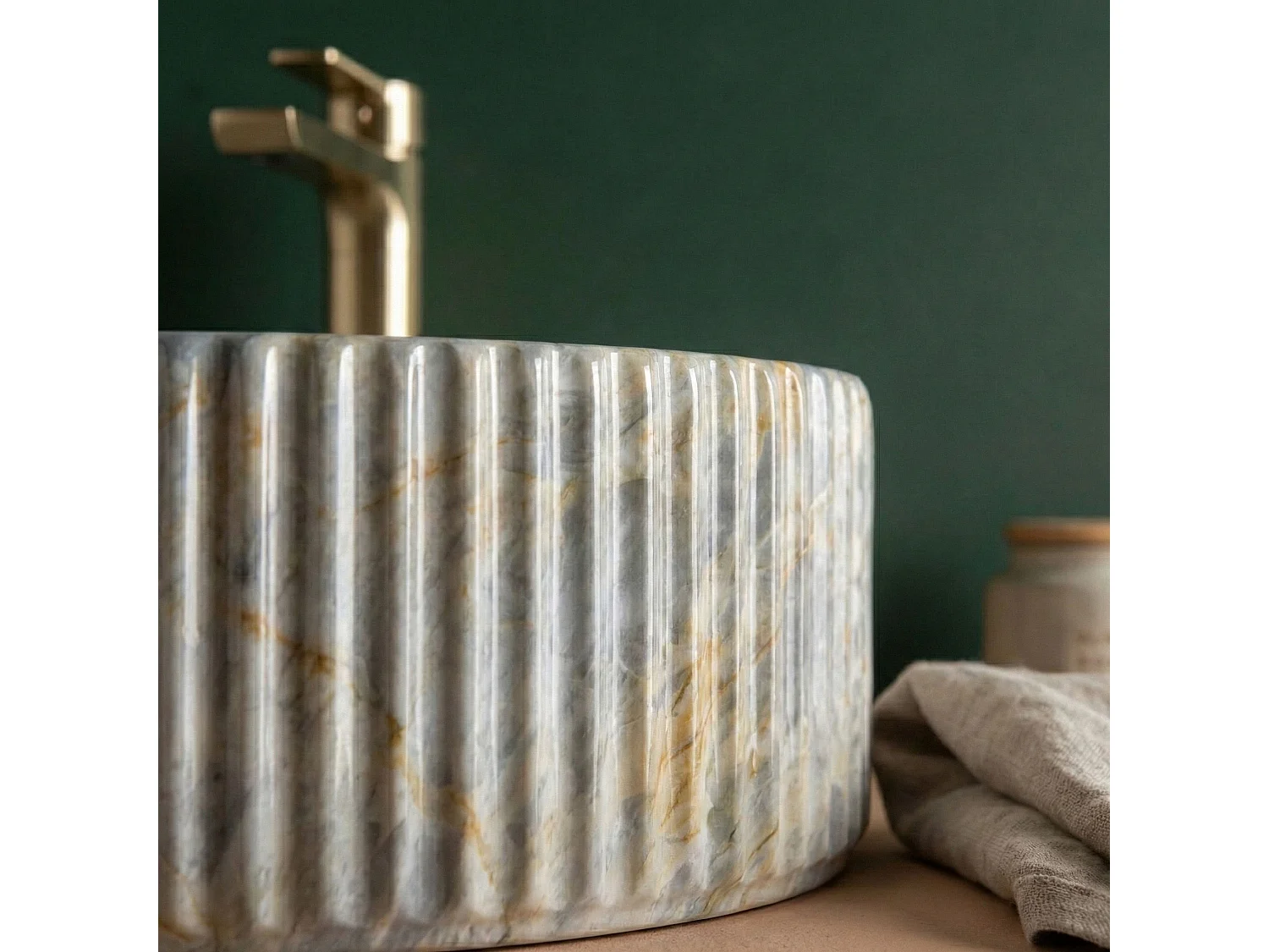 Vasque À Poser Rea Marcela 60 Ruststone Grey