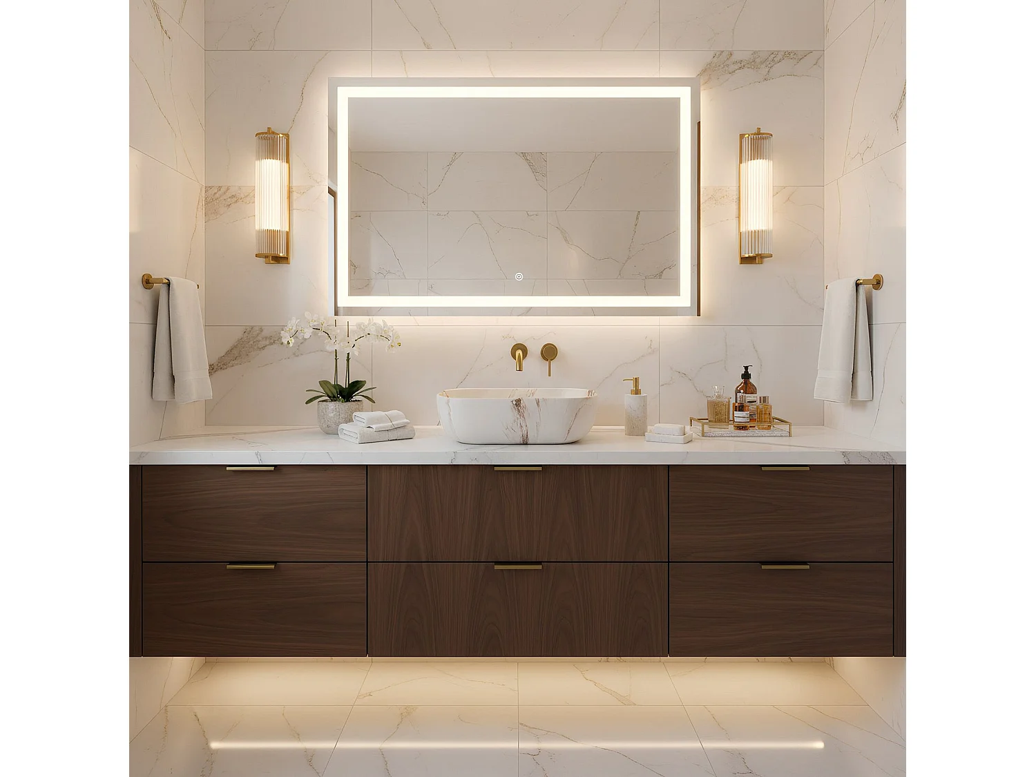 Vasque À Poser Rea Belinda Marrone Matt Beige