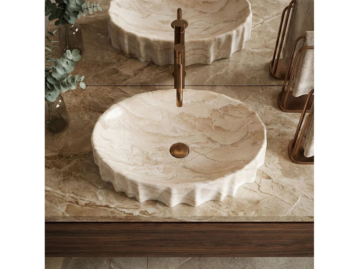 Vasque À Poser Rea Aurelia Reno Beige