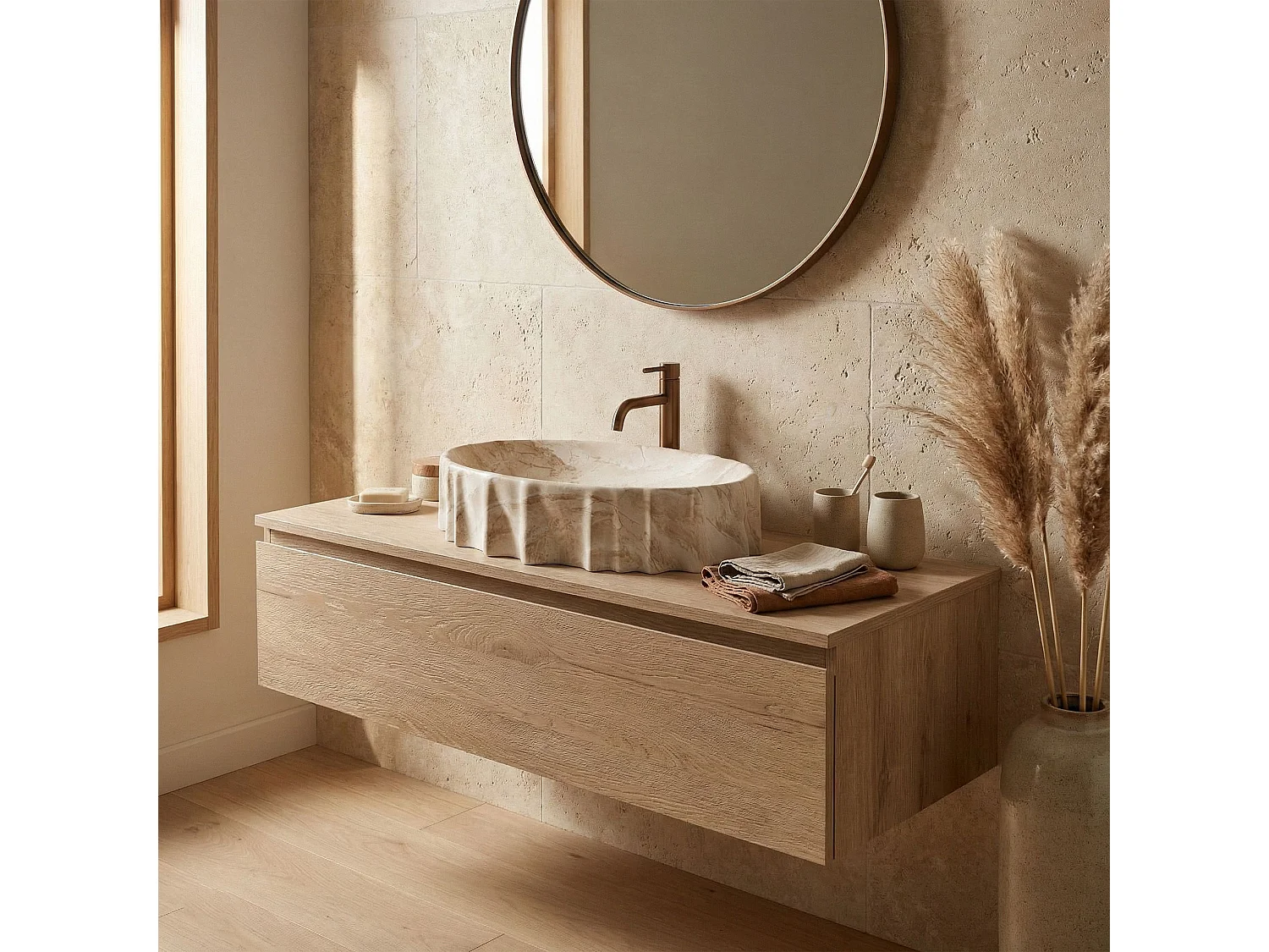 Vasque À Poser Rea Aurelia Reno Beige