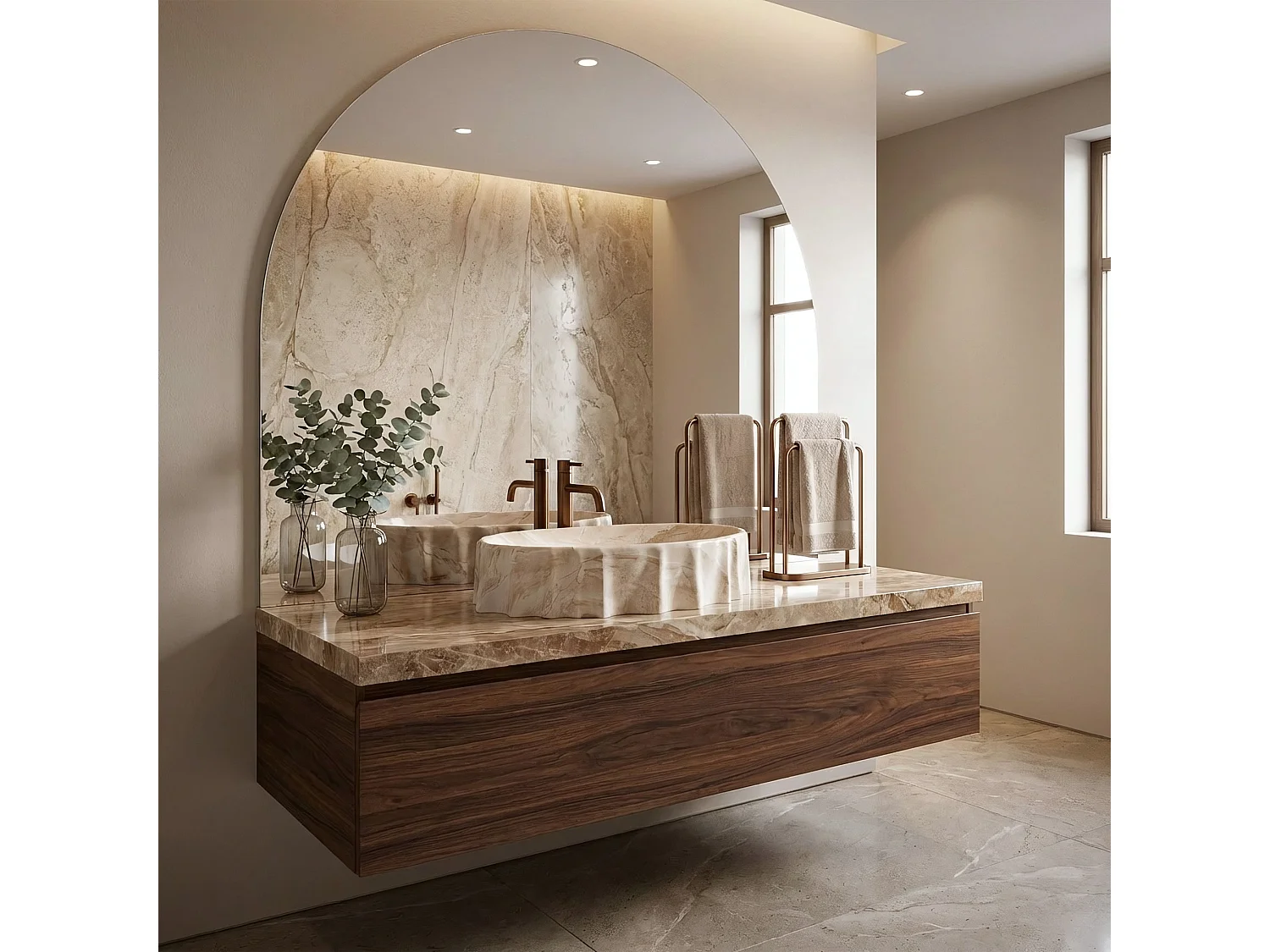 Vasque À Poser Rea Aurelia Reno Beige