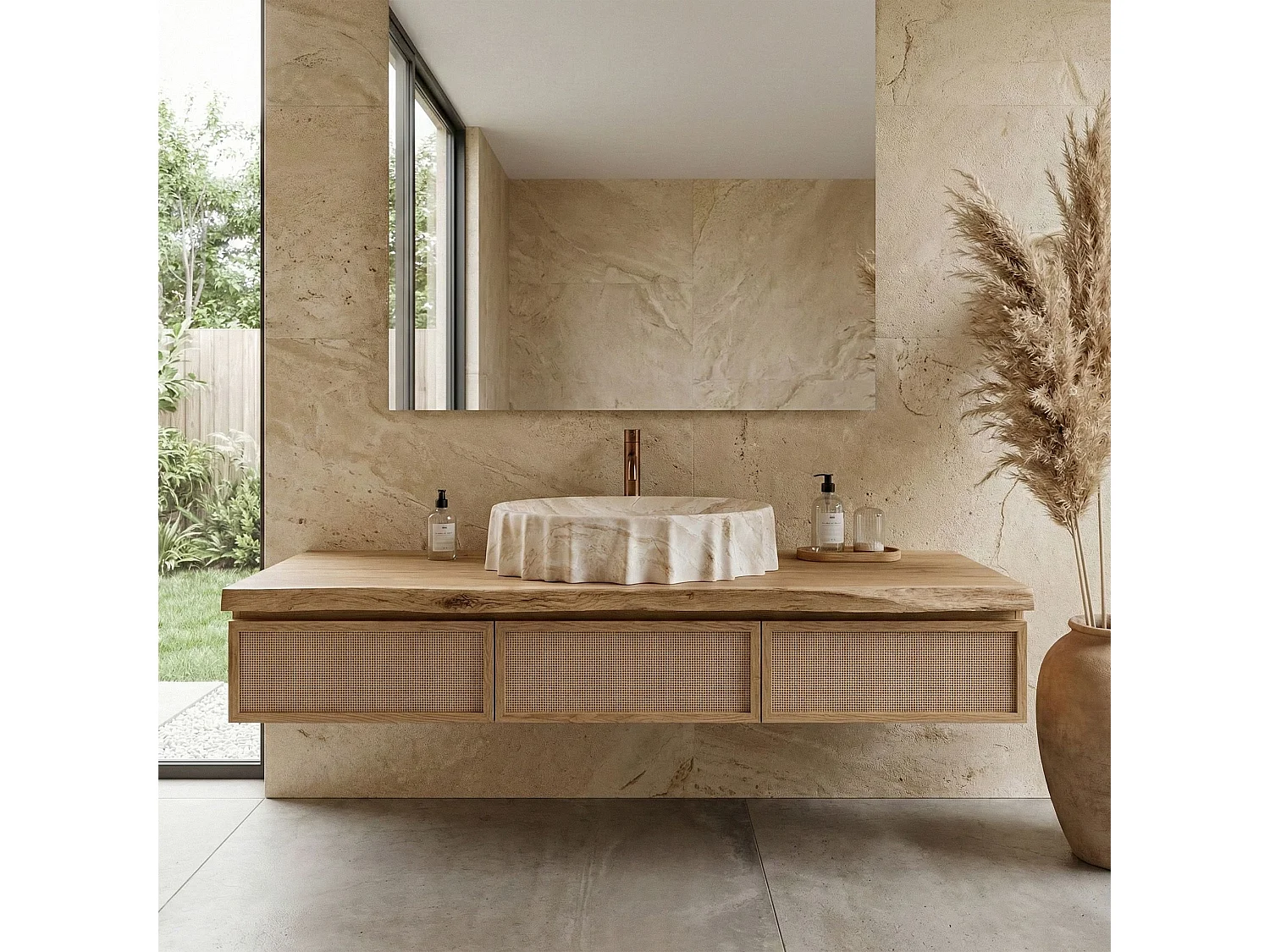 Vasque À Poser Rea Aurelia Reno Beige