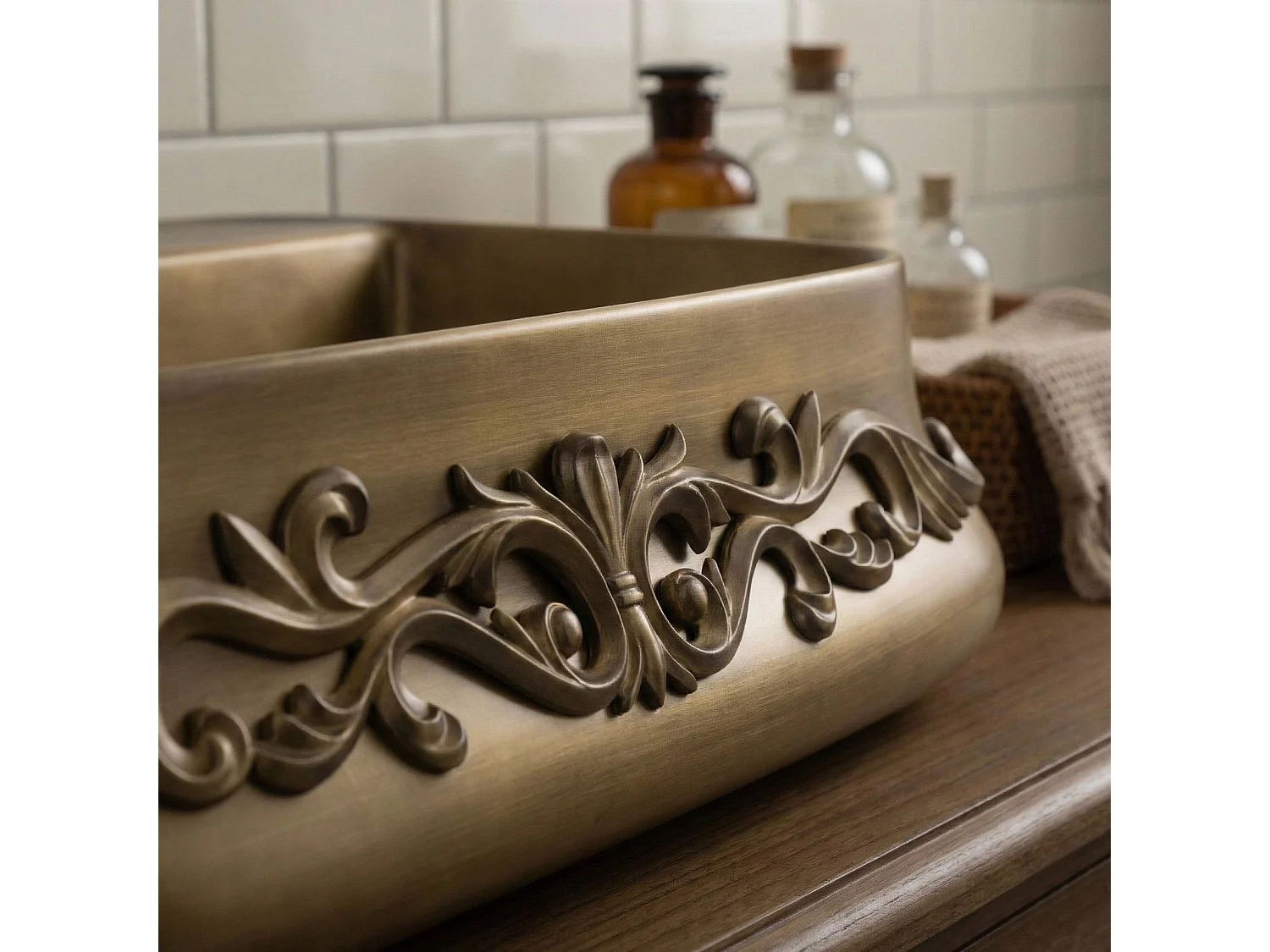 Vasque À Poser Rea Castel Copper, Antique Bronze