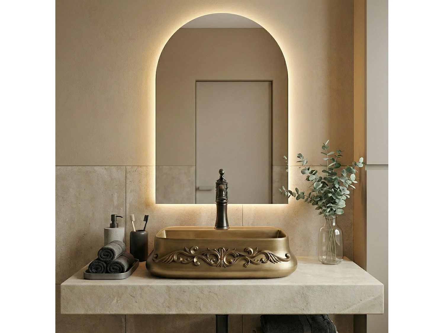 Vasque À Poser Rea Castel Copper, Antique Bronze