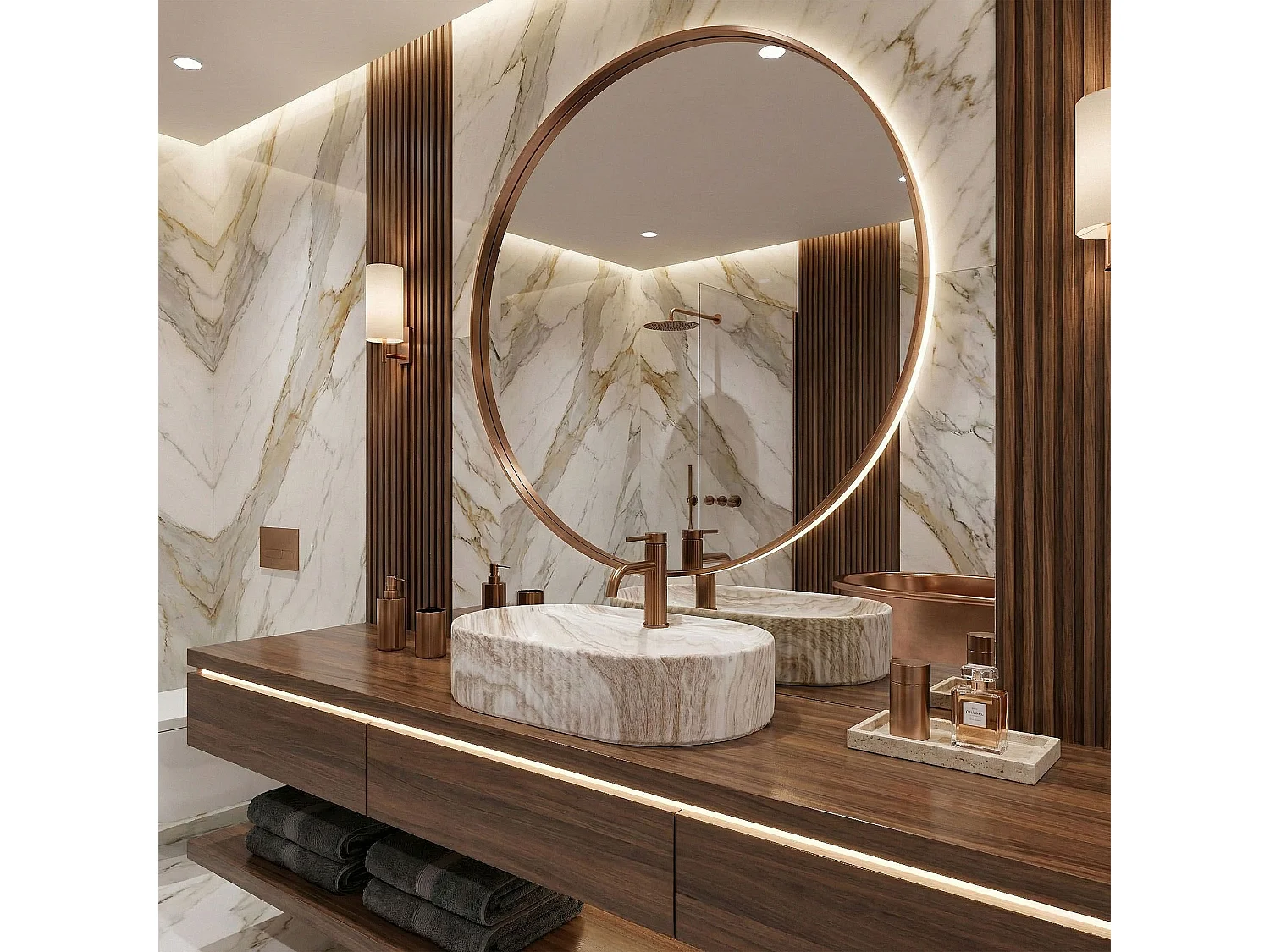 Opzetwastafel Rea Marcela 60 Kallisto Beige