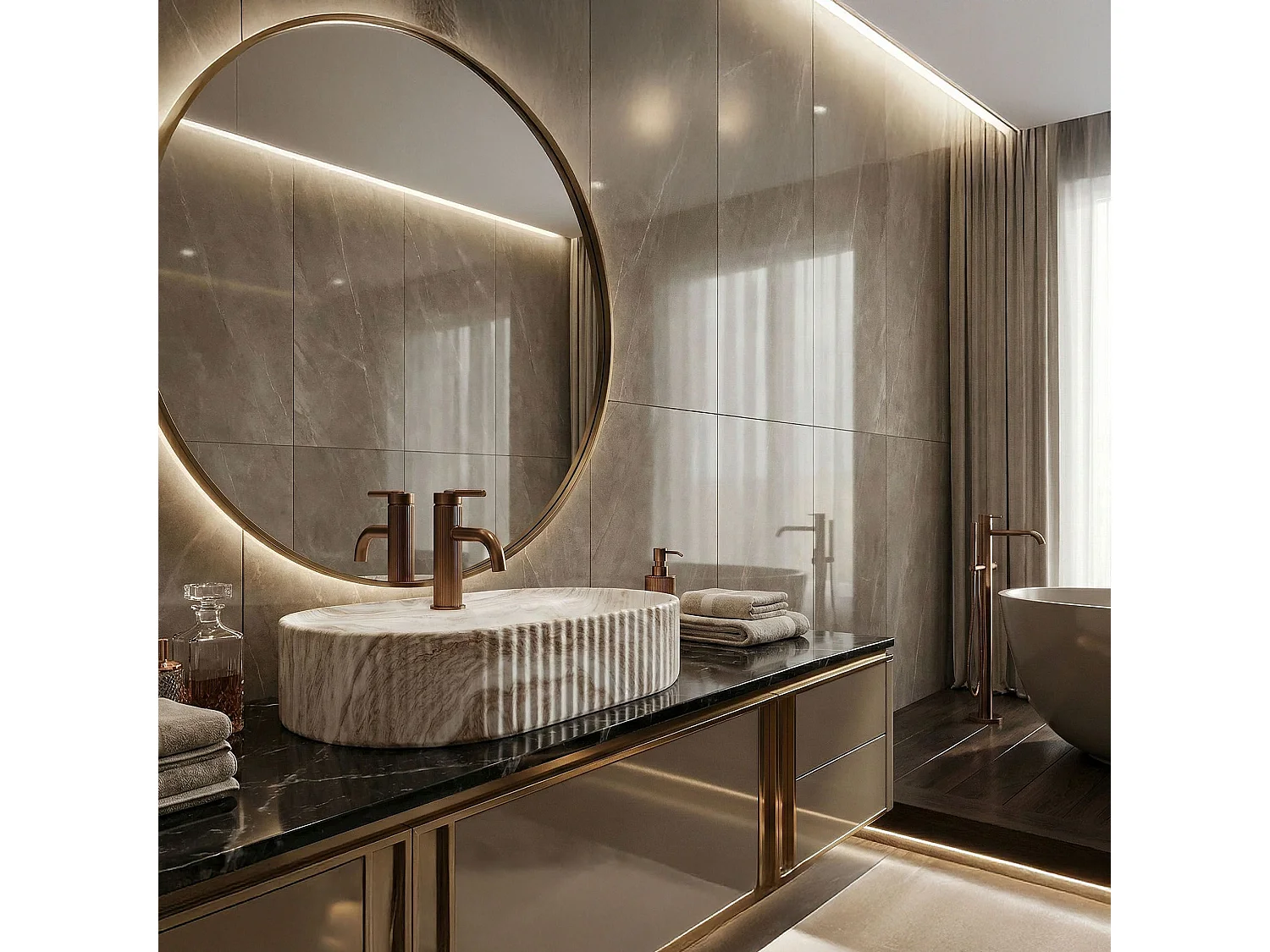 Opzetwastafel Rea Marcela 60 Kallisto Beige