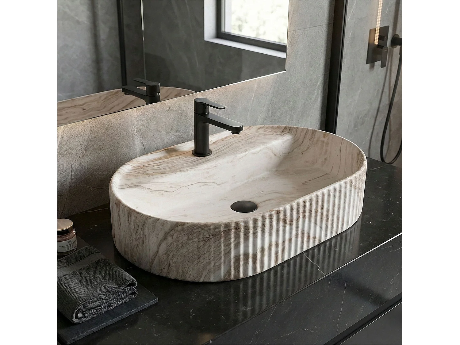 Opzetwastafel Rea Marcela 60 Kallisto Beige