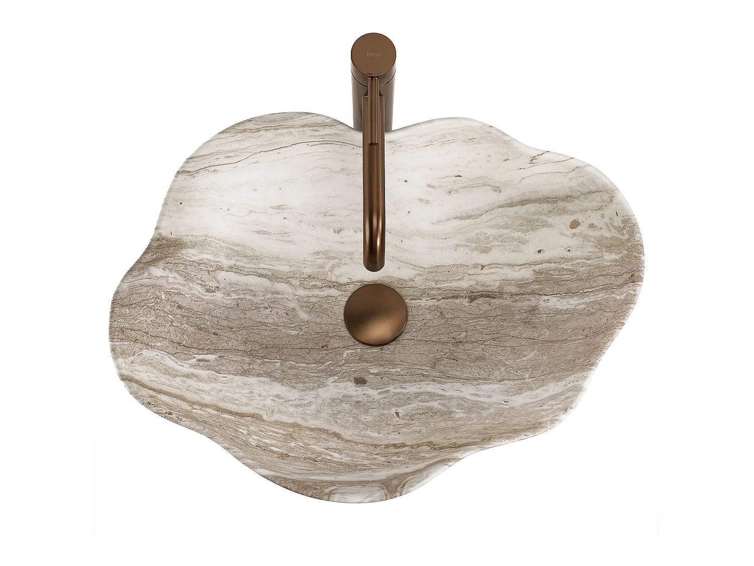 Opzetwastafel Rea Pearn Saturn Beige