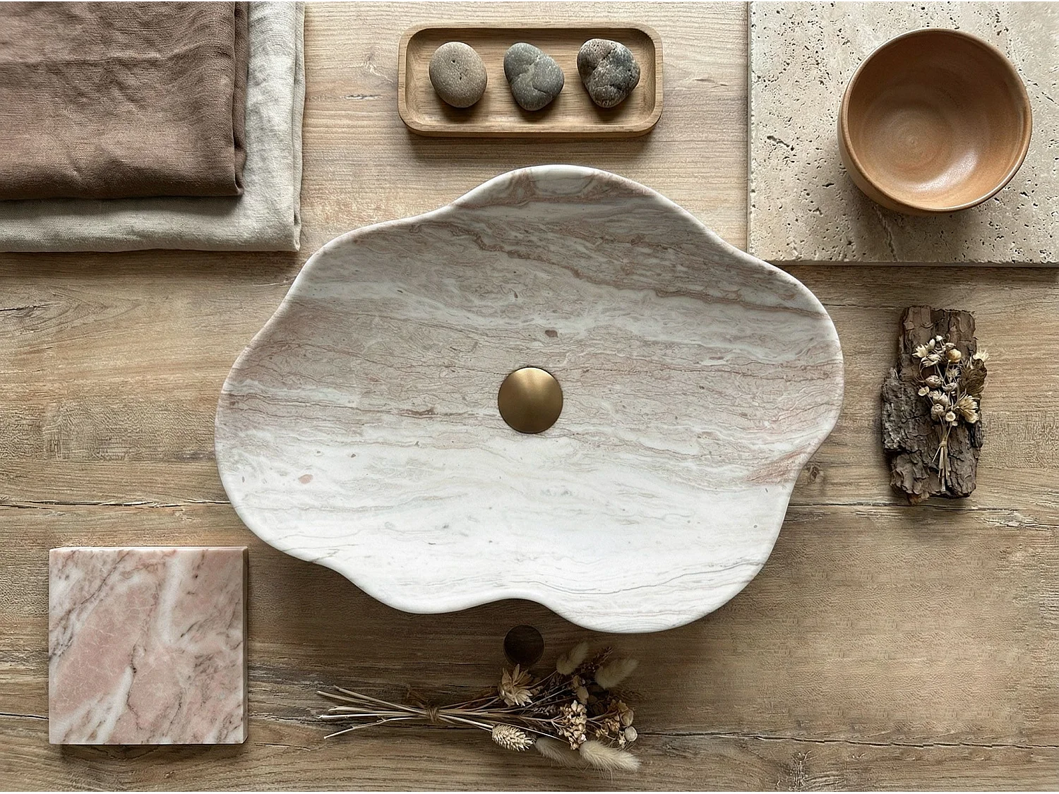 Opzetwastafel Rea Pearn Saturn Beige