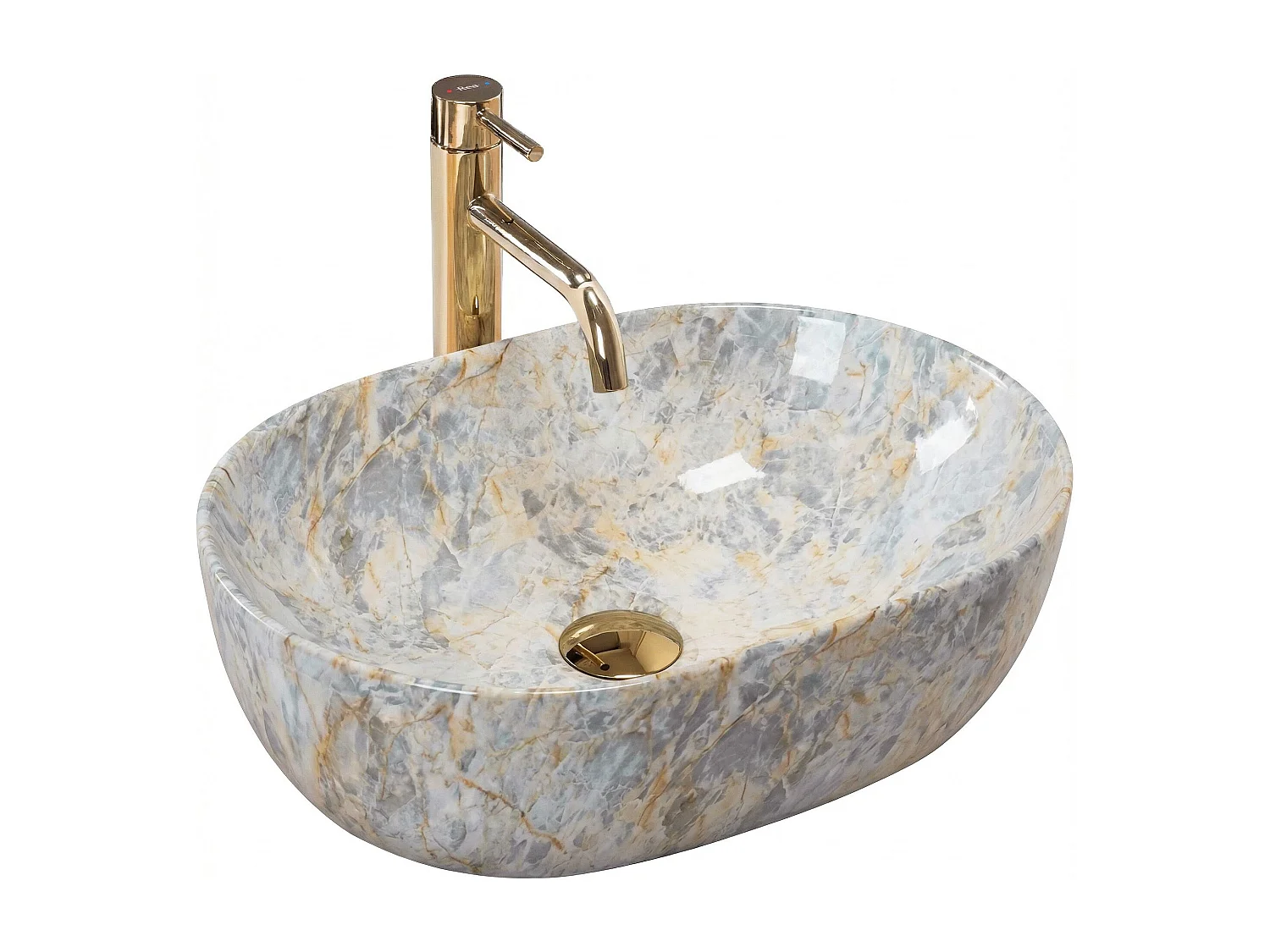 Vasque À Poser Rea Amelia Rustrstone 48 Beige