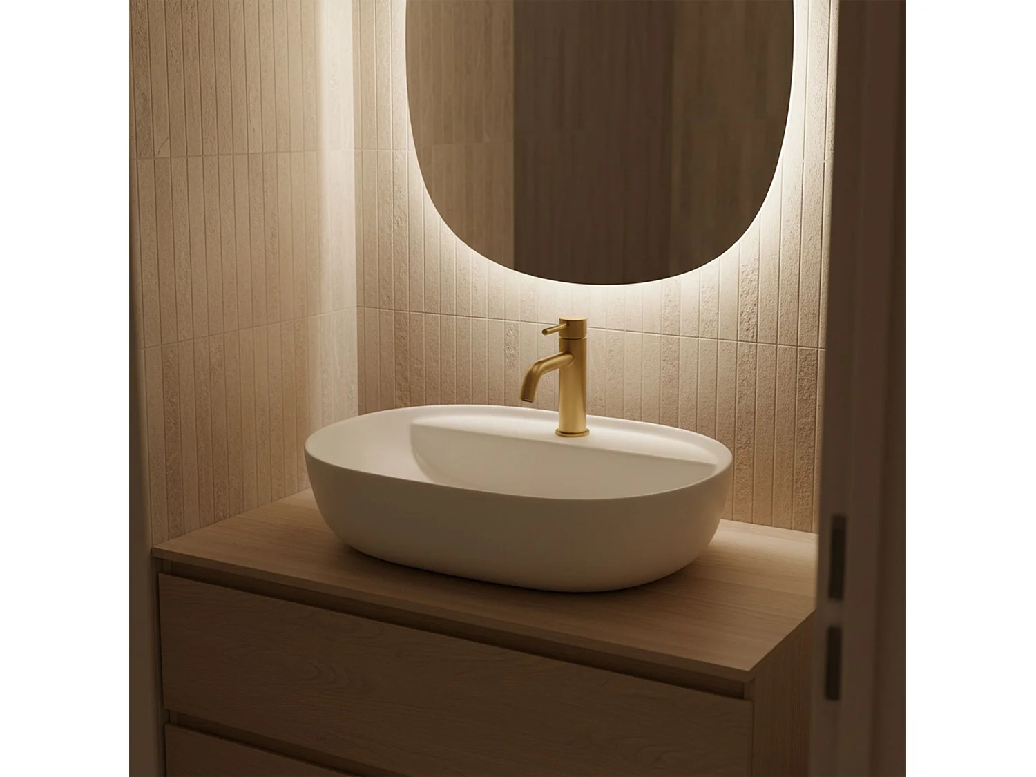 Opzetwastafel Rea Aura 51 White