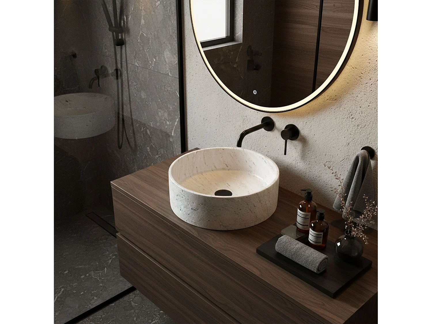 Vasque À Poser Rea Destiny White