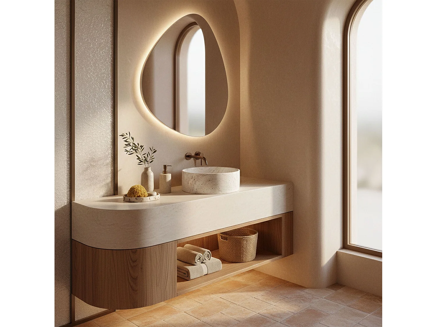 Vasque À Poser Rea Destiny White