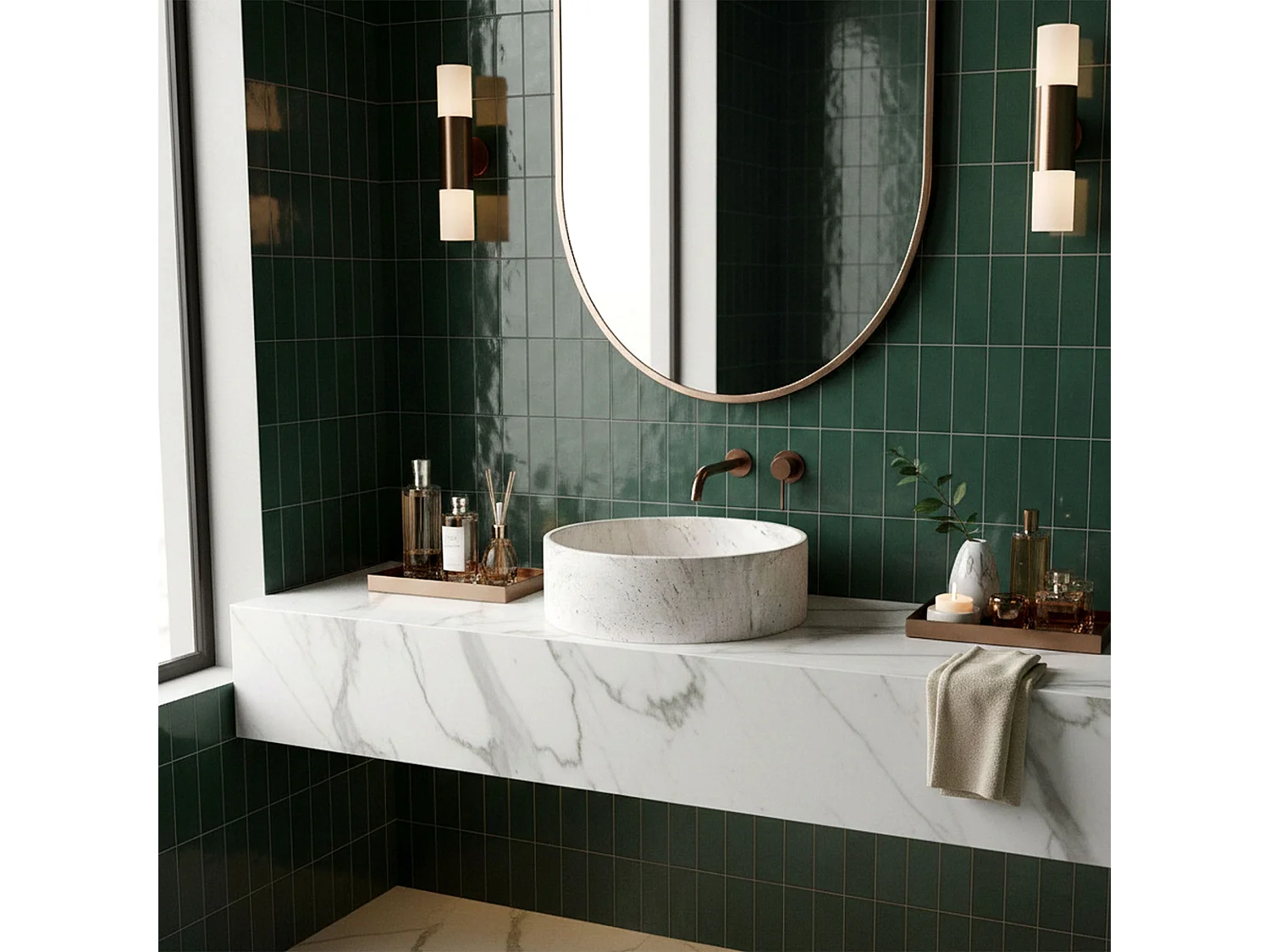 Vasque À Poser Rea Destiny White