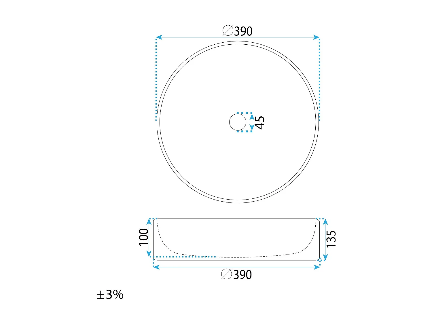 Vasque À Poser Rea Destiny White