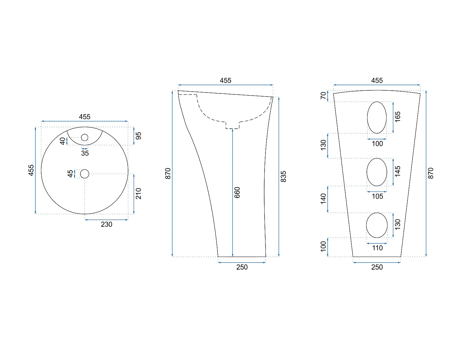 Vasque Autoportante Rea Agnes White