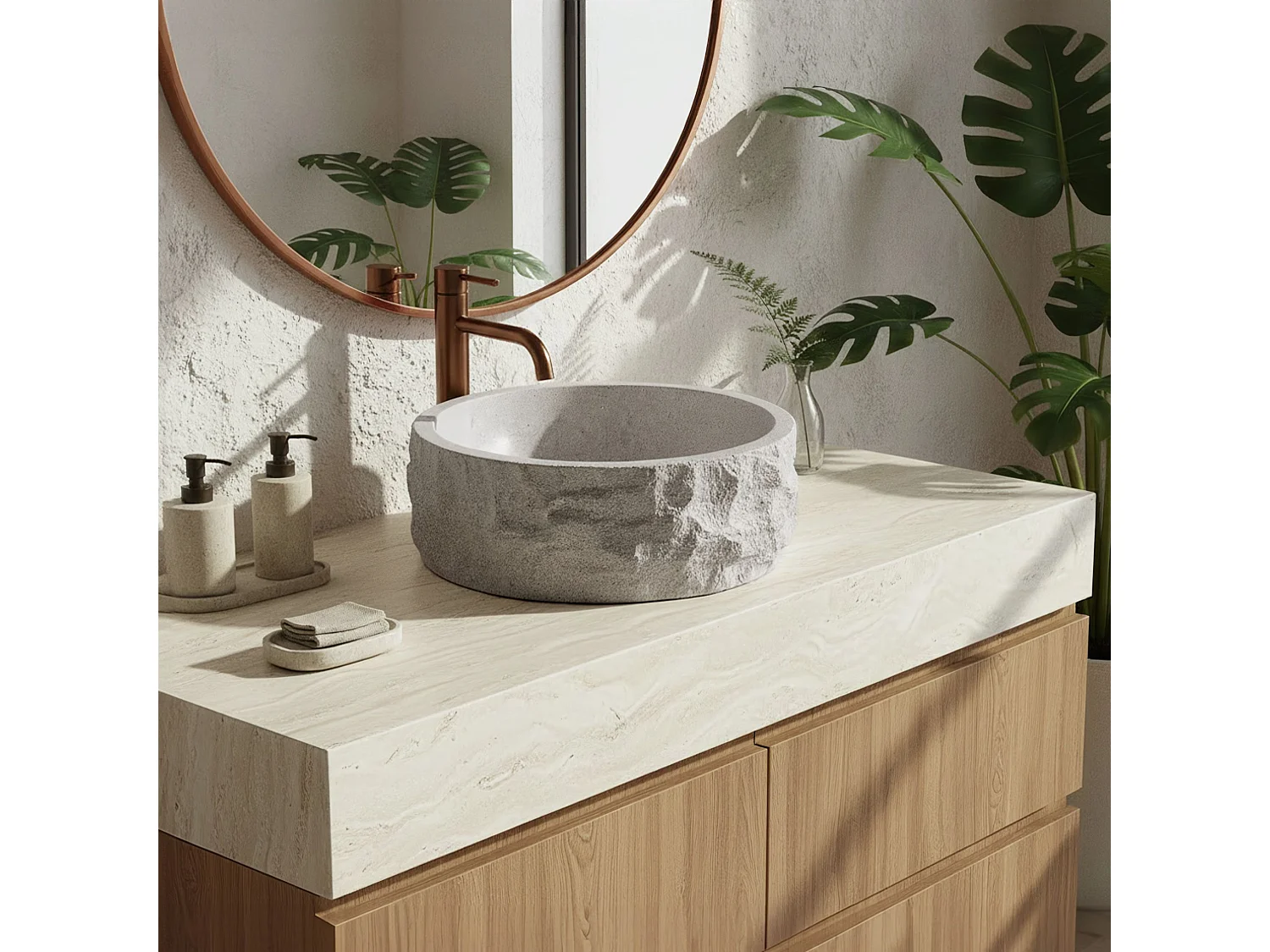 Vasque À Poser Rea Alice Moon Beige