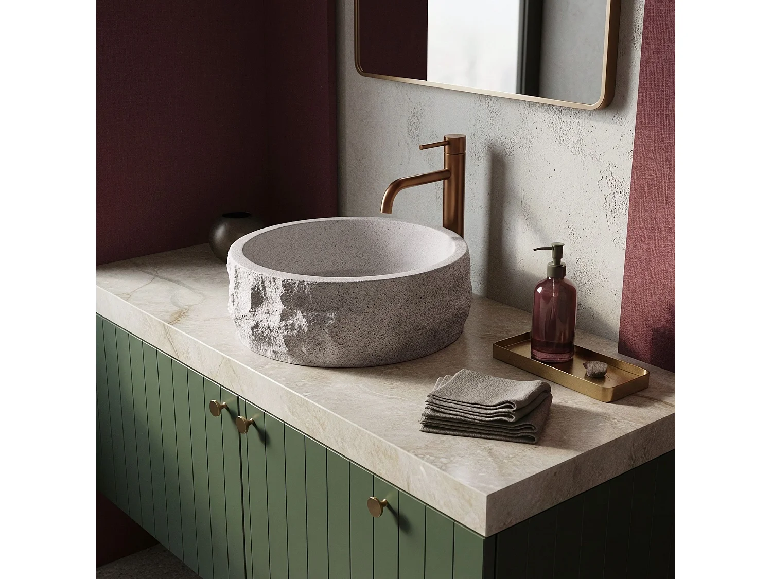 Vasque À Poser Rea Alice Moon Beige