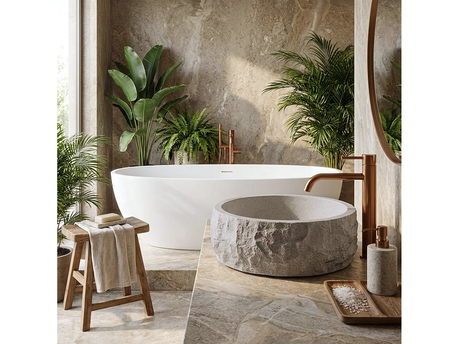 Vasque À Poser Rea Alice Moon Beige