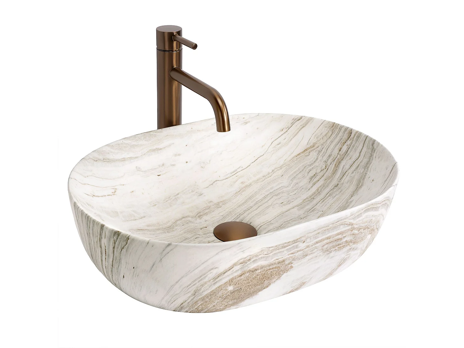 Vasque À Poser Rea Amelia 48 Saturn Beige