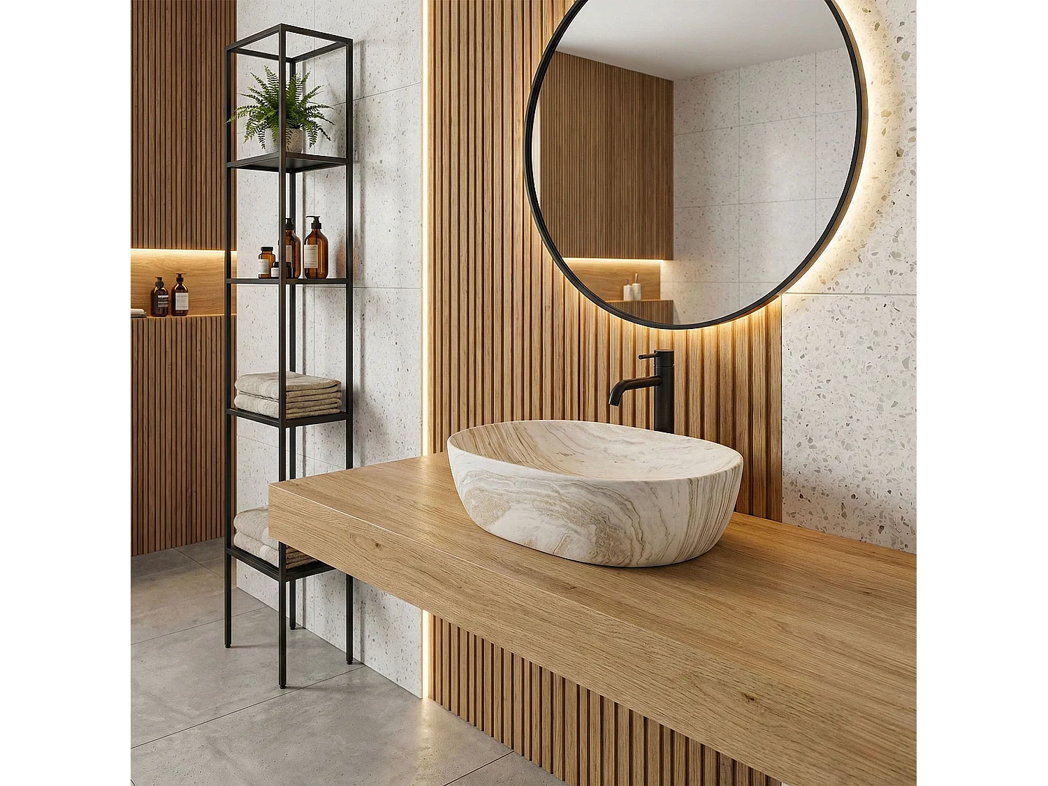 Vasque À Poser Rea Amelia 48 Saturn Beige