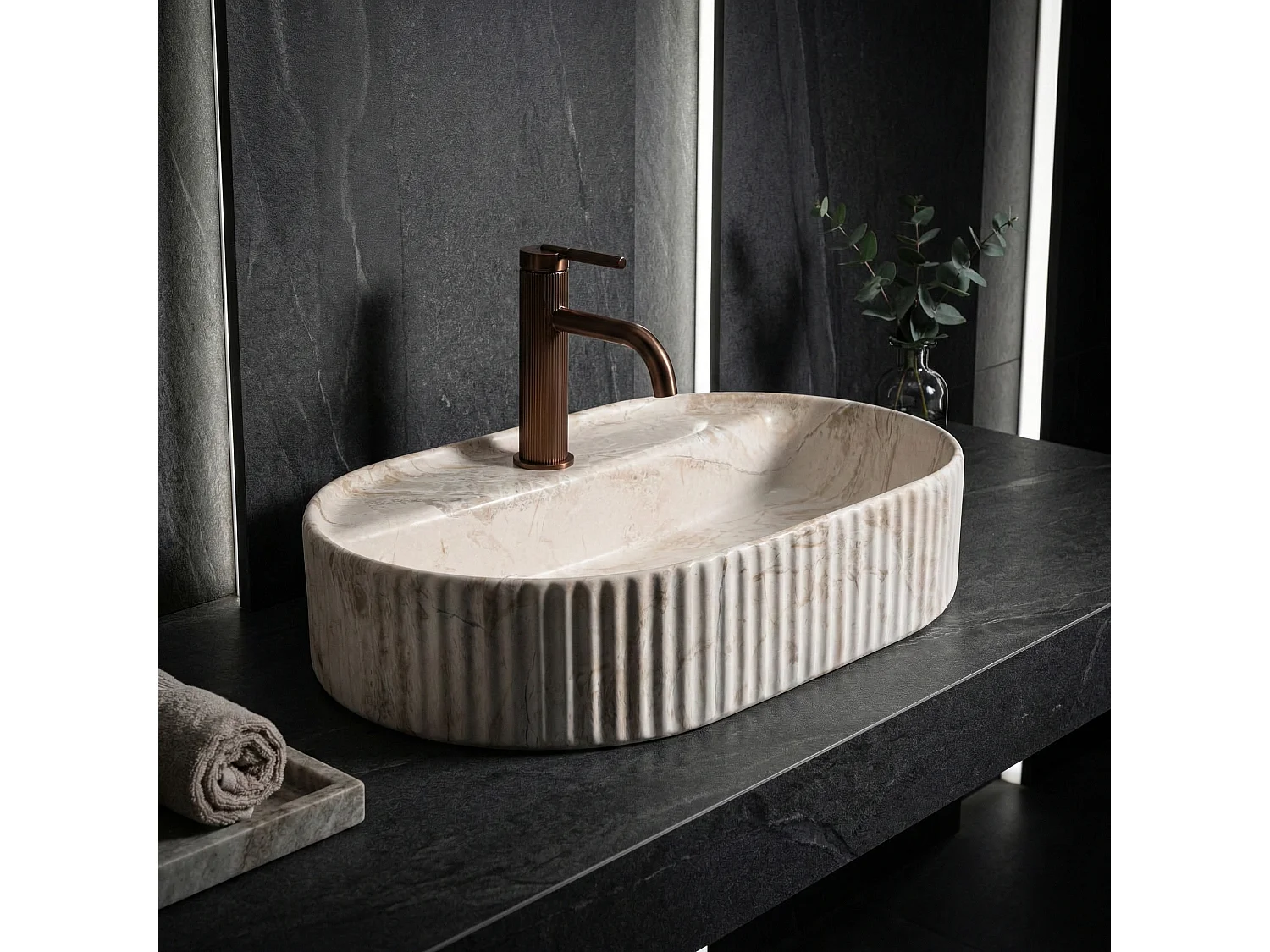 Opzetwastafel Rea Marcela 60 Saturn Beige