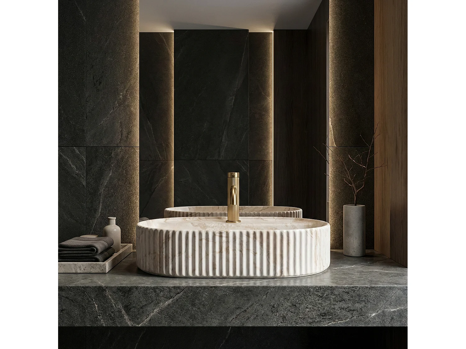 Opzetwastafel Rea Marcela 60 Saturn Beige