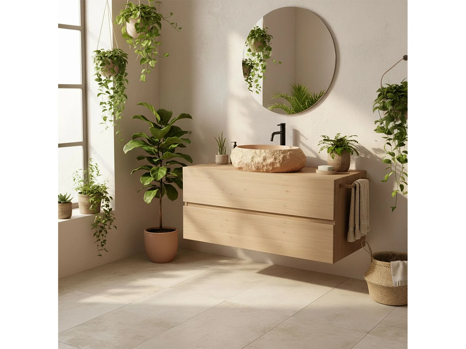 Vasque À Poser Rea Mika Light Terracotta Beige