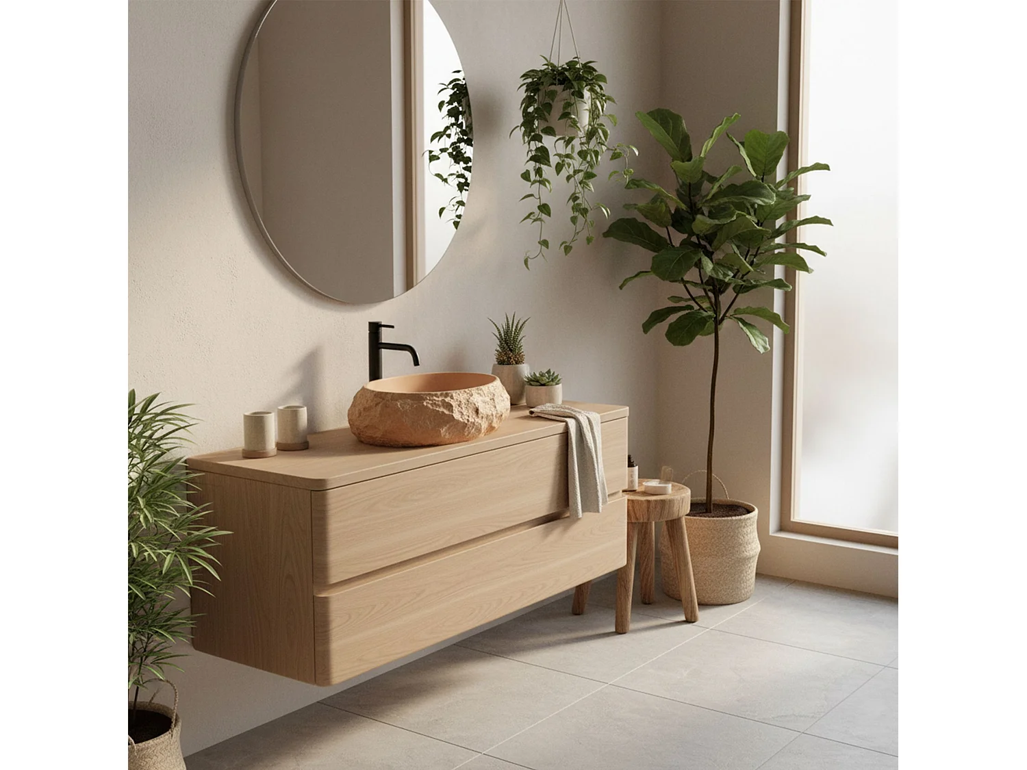 Vasque À Poser Rea Mika Light Terracotta Beige