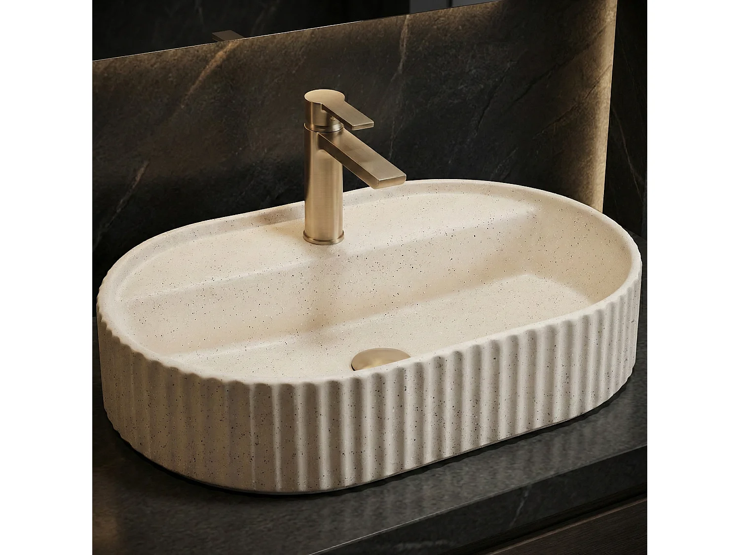 Opzetwastafel Rea Marcela 60 Vanilla Beige