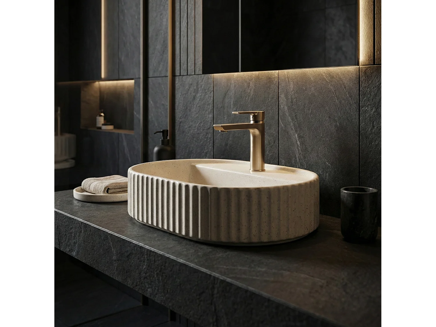 Opzetwastafel Rea Marcela 60 Vanilla Beige