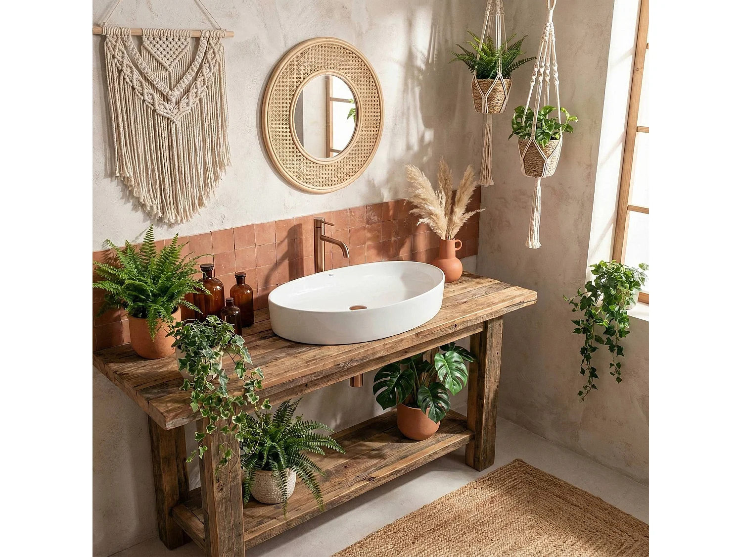 Opzetwastafel Rea Joana 65 White