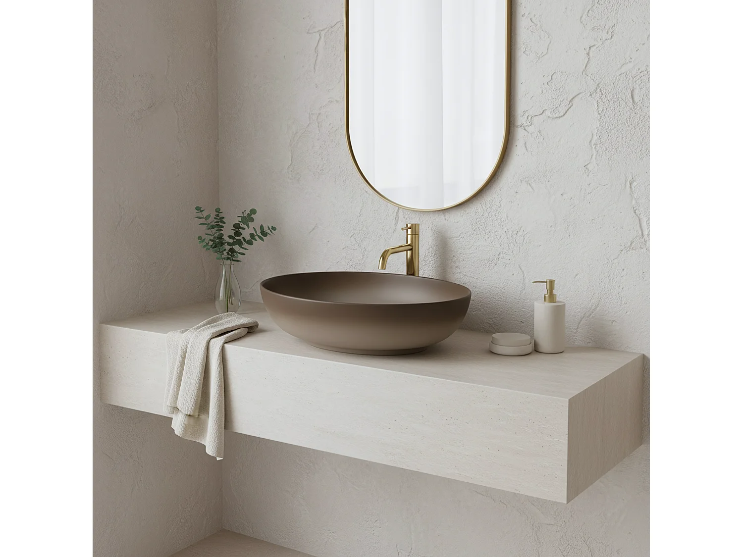 Opzetwastafel Rea Carola Ombre Beige