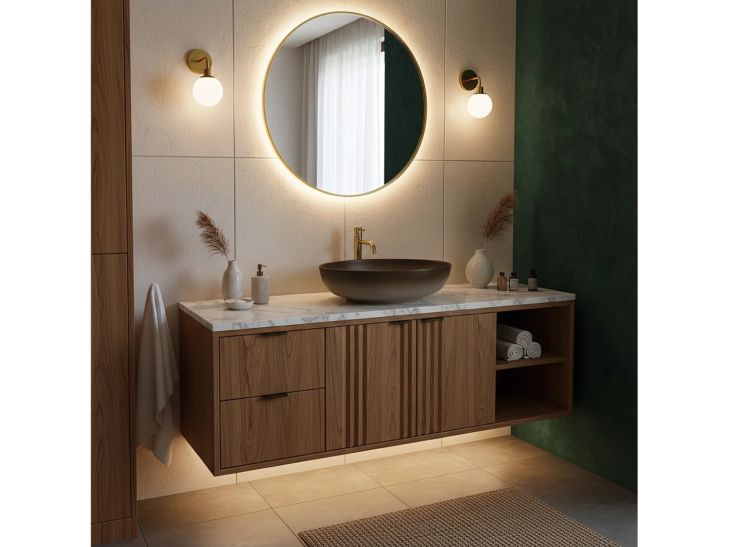 Opzetwastafel Rea Carola Ombre Beige