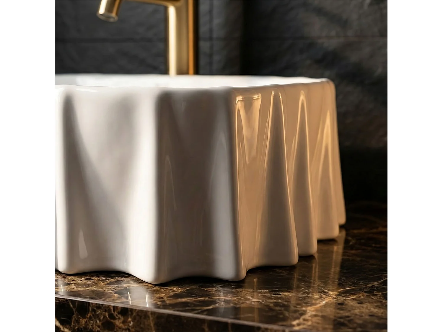 Vasque À Poser Rea Atria White