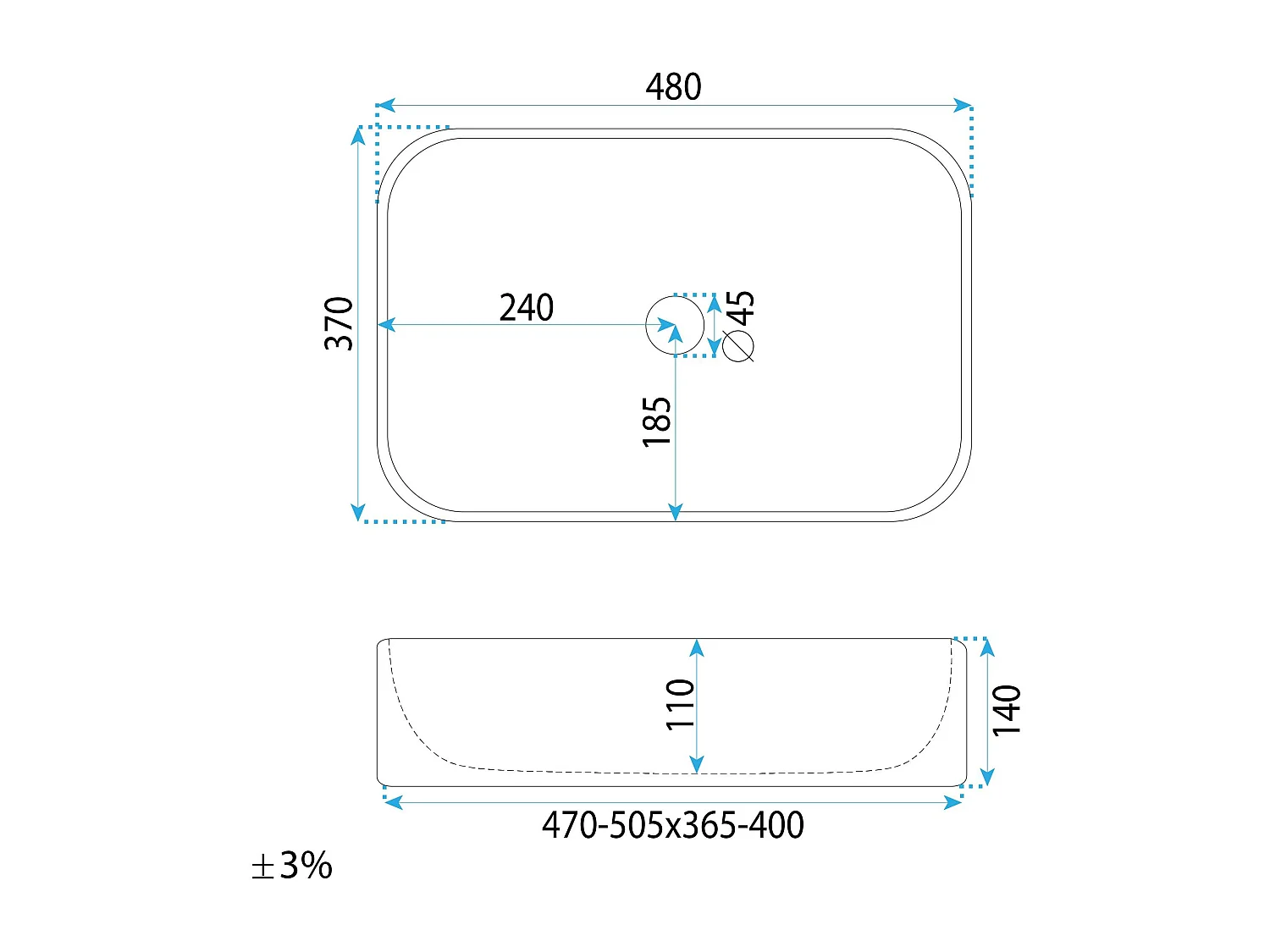 Vasque À Poser Rea Atria White