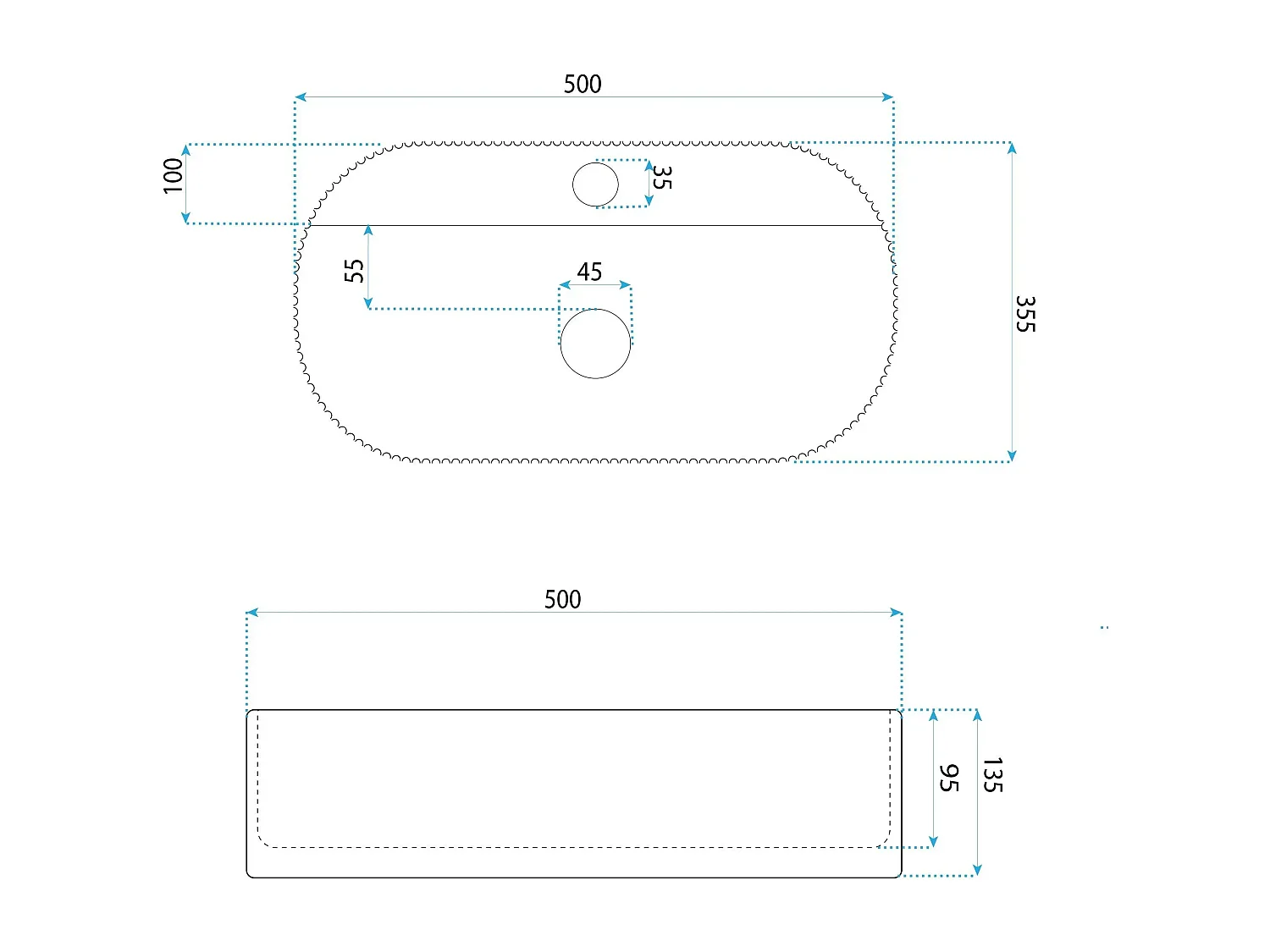 Vasque À Poser Rea Marcela 50 Saturn Beige
