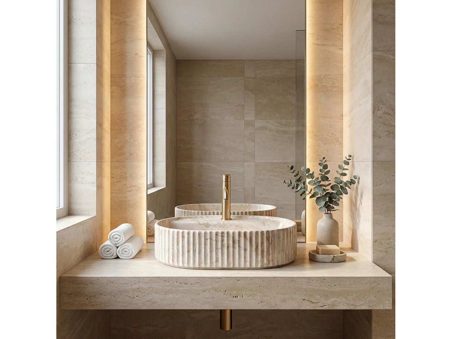 Vasque À Poser Rea Marcela 50 Saturn Beige