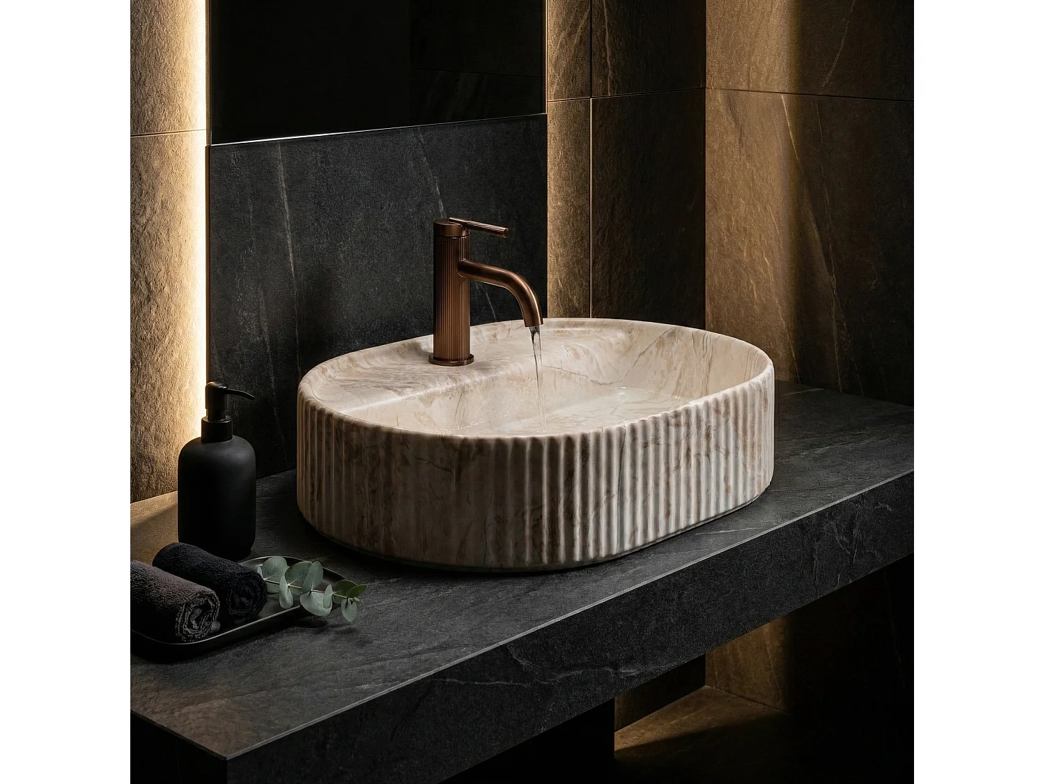 Vasque À Poser Rea Marcela 50 Saturn Beige