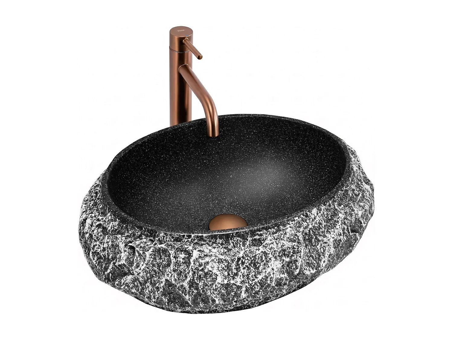 Vasque À Poser Rea Mika Gabro Black