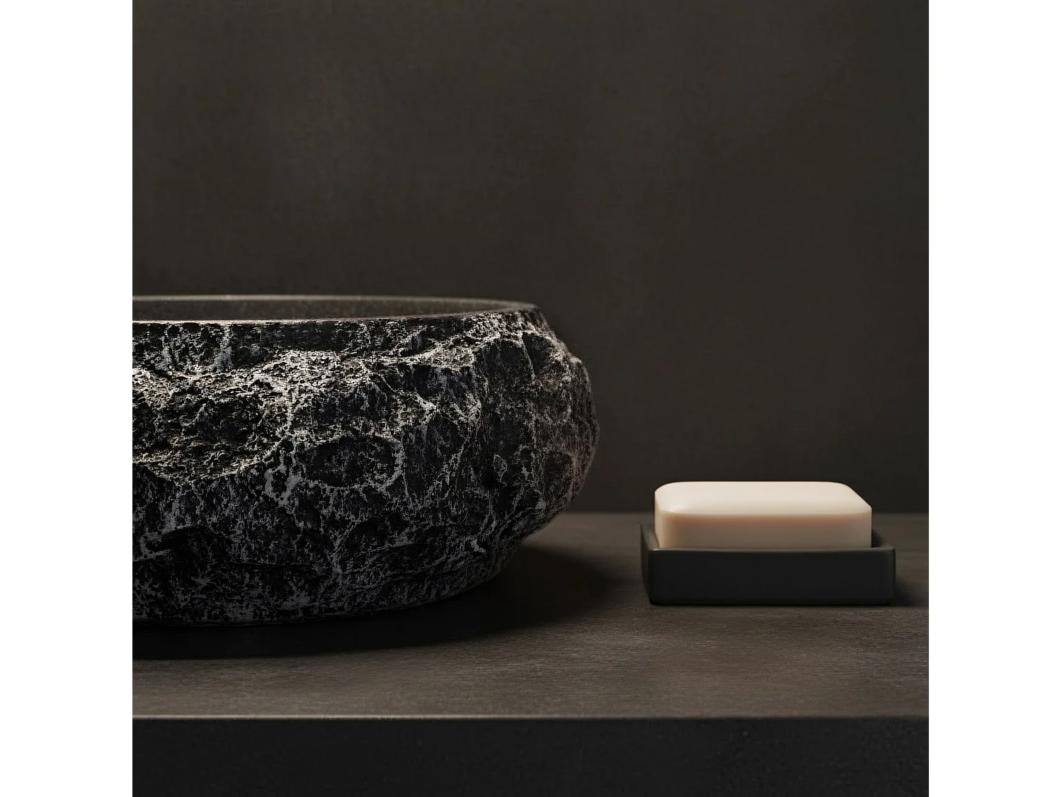 Vasque À Poser Rea Mika Gabro Black