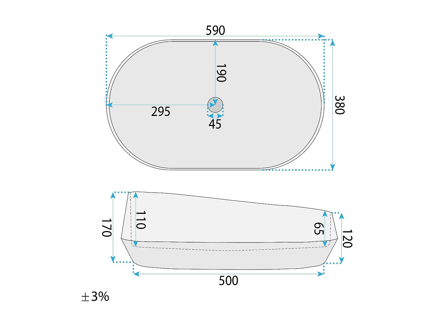 Vasque À Poser Rea Venice Imitation Stone, Gray