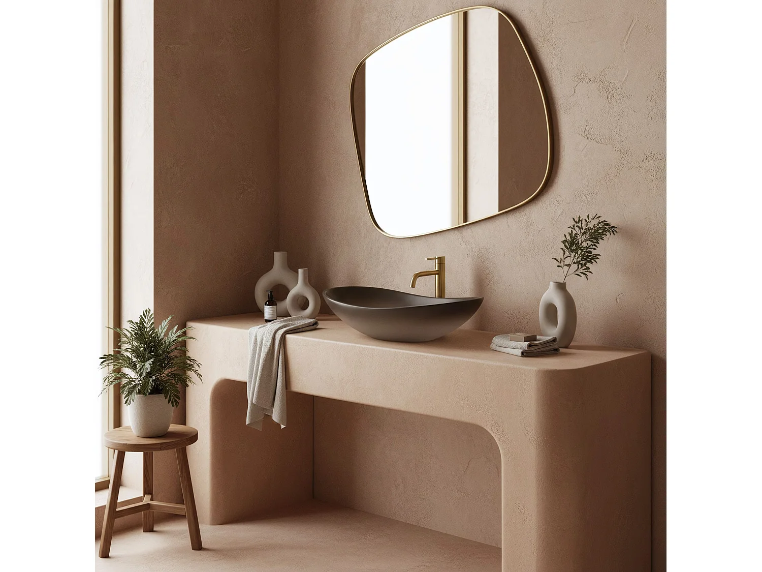 Opzetwastafel Rea Royal Ombre Beige