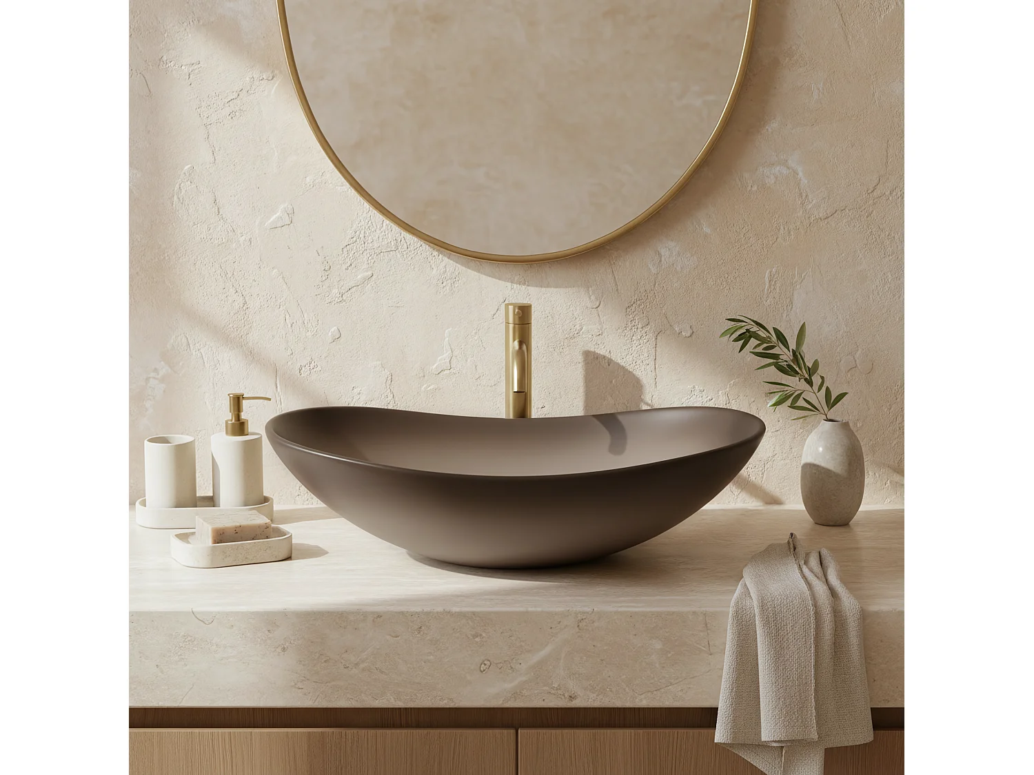 Opzetwastafel Rea Royal Ombre Beige