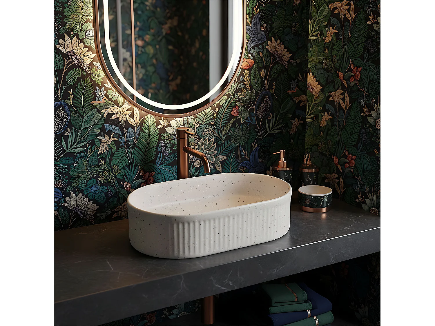 Opzetwastafel Rea VANDA 48 Beige