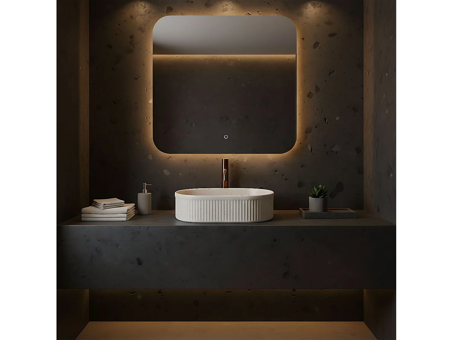 Opzetwastafel Rea VANDA 48 Beige