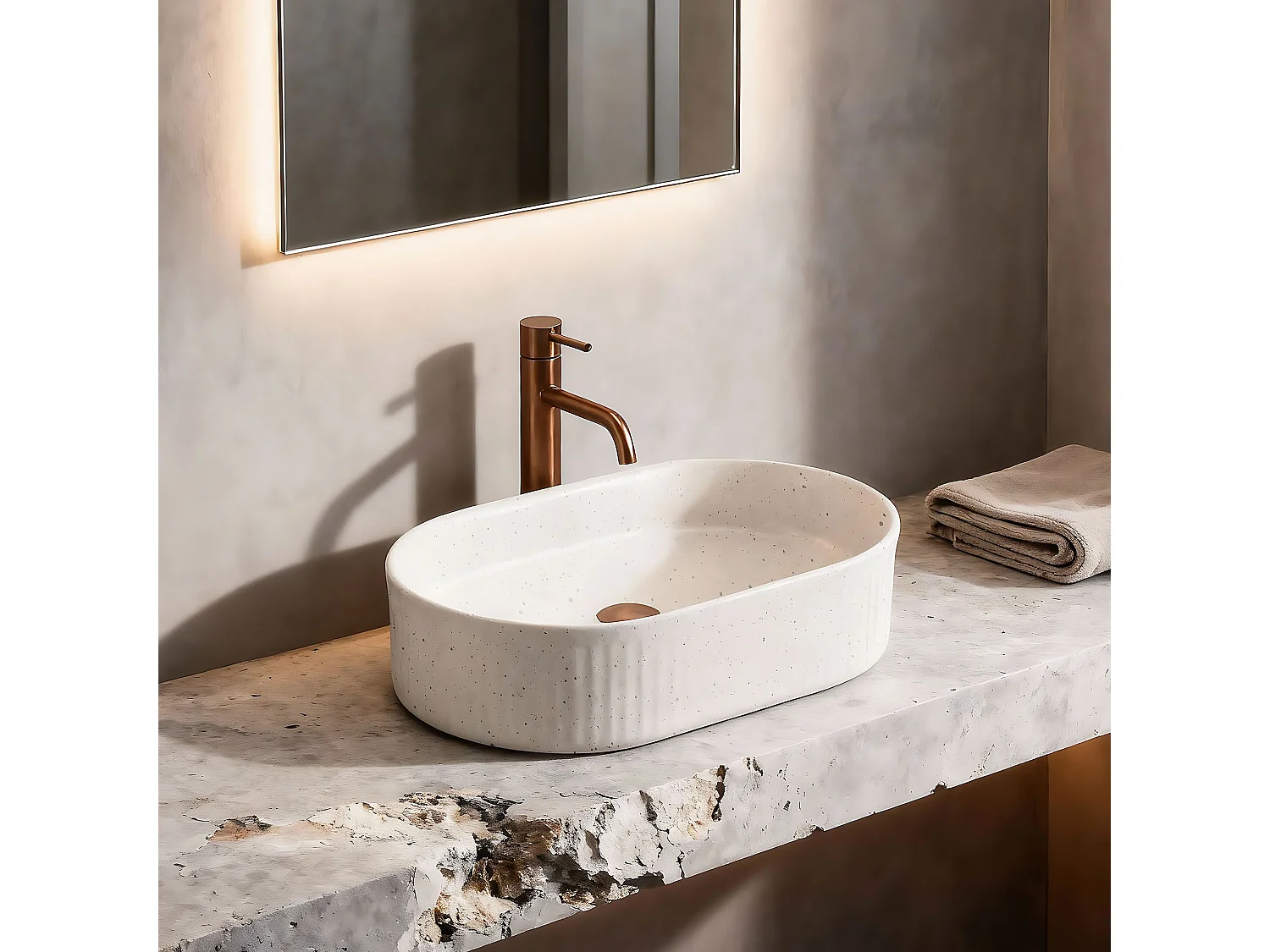 Opzetwastafel Rea VANDA 48 Beige