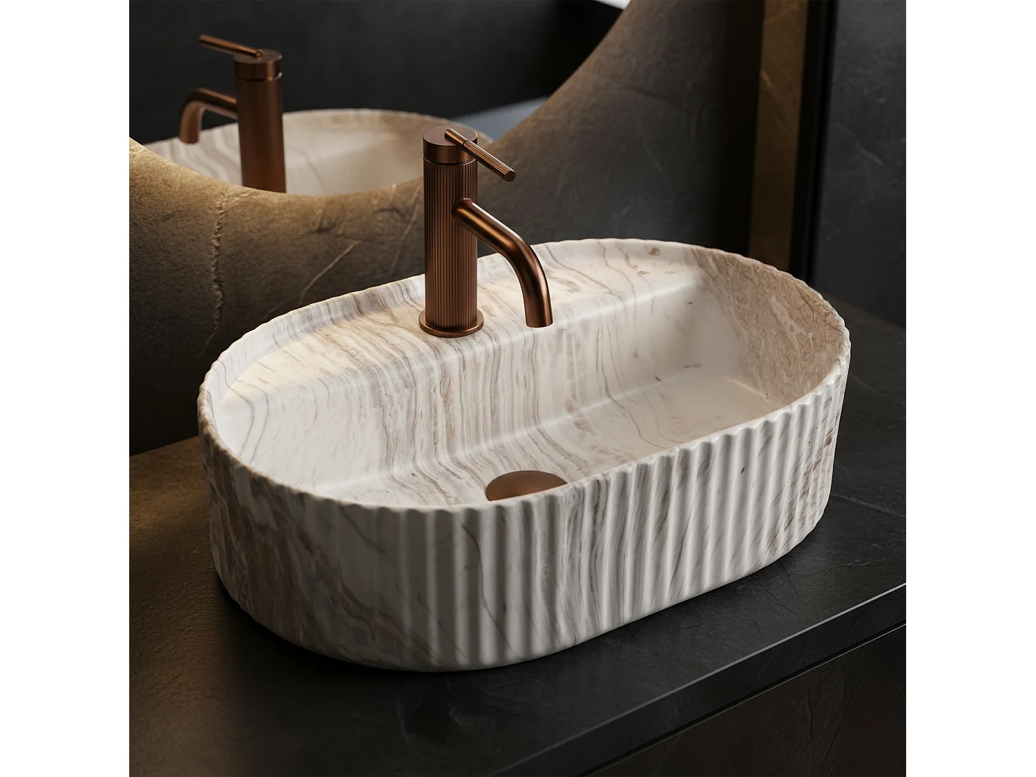 Opzetwastafel Rea Marcela 50 Kallisto Beige